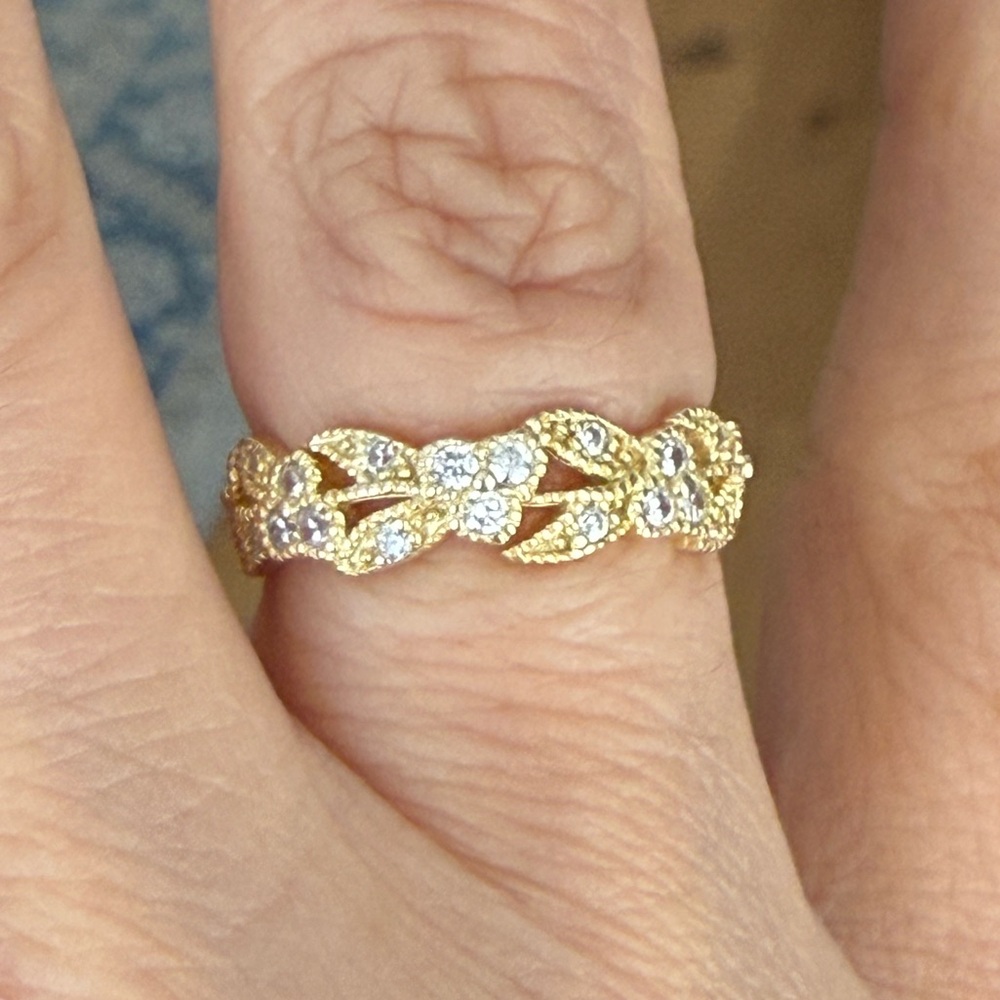 18K gold plated CZ sterling silver Sam & Co ring - Picture 12 of 12